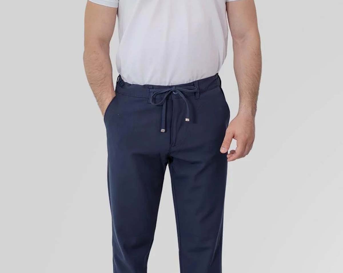 Lacivert Keten Pantolon